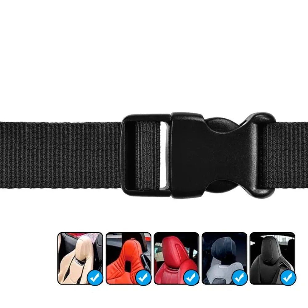 Car Back Seat Hook Headrest Suede Leather Soft Hanging Double Hook Wear-Resistant Rear Row Storage Hanger