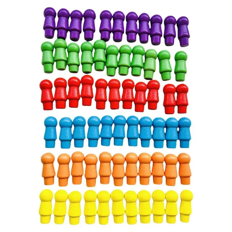 60Pcs Strategy Board Game Chess Pieces Colorful Replacement Checkers Pegs Chess Game Pieces Board Game Accessories