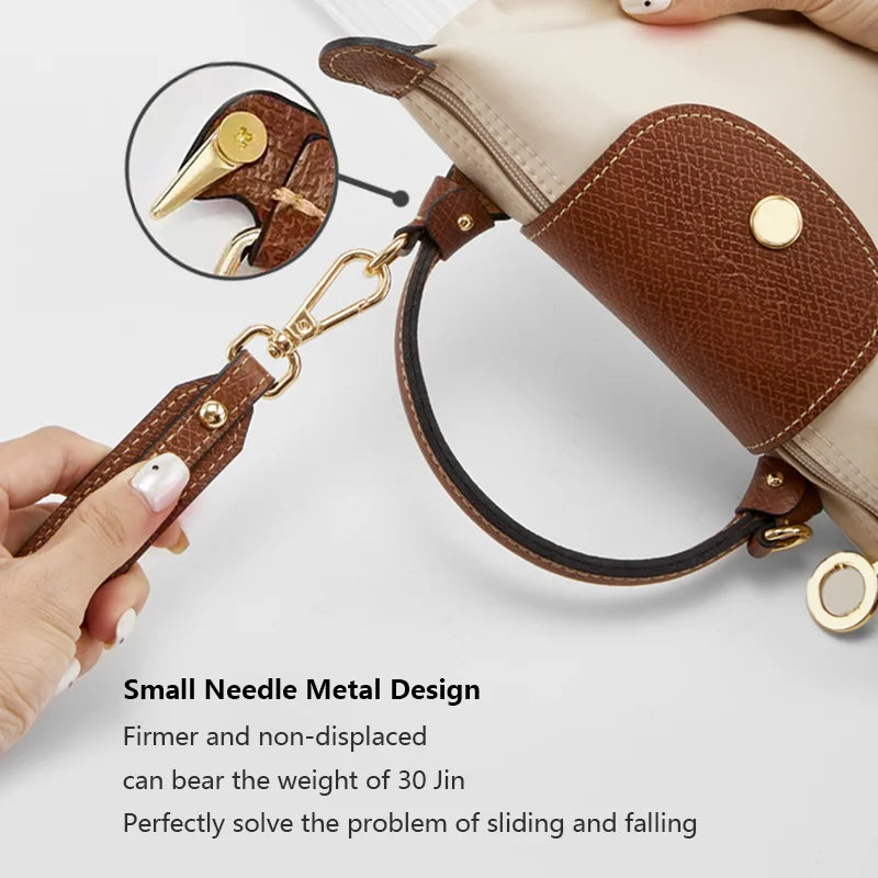 Genuine Leather Bag Shoulder Strap For Longchamp Mini Bag Crossbody Bag Strap Adjustable Bag Belt Bag Replacement Accessories