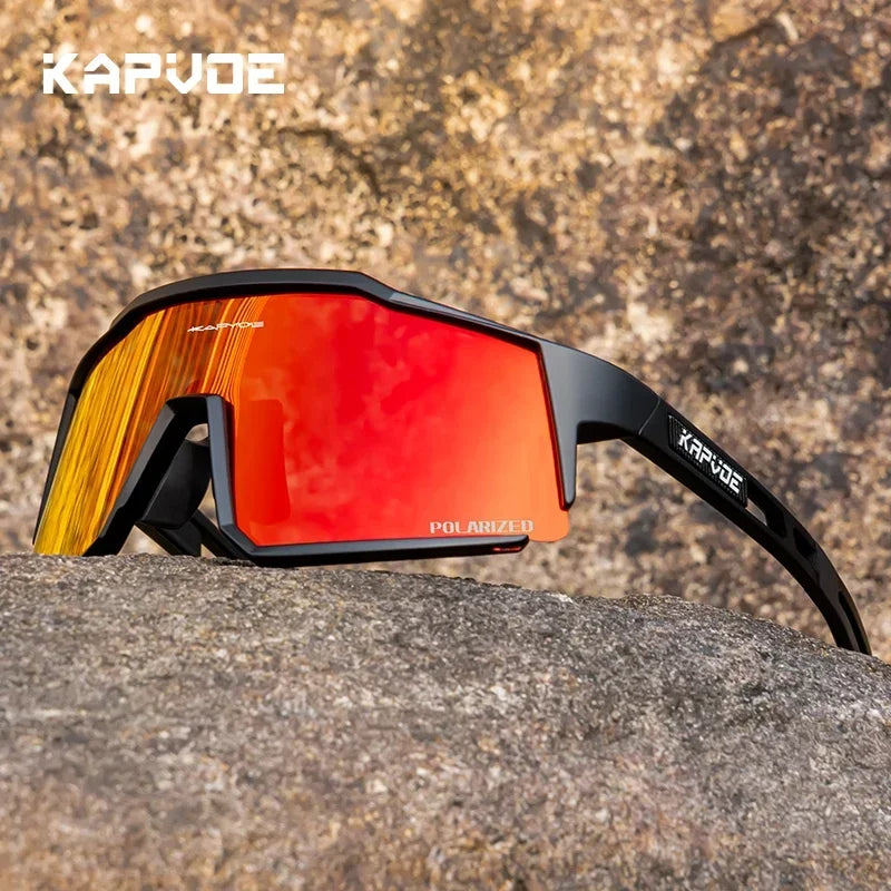 Kapvoe Polarized Sunglasses Fashion Cycling Glasses Bike Road Driving Goggles Outdoor UV400 Sports MTB Road Mountain Bicycle