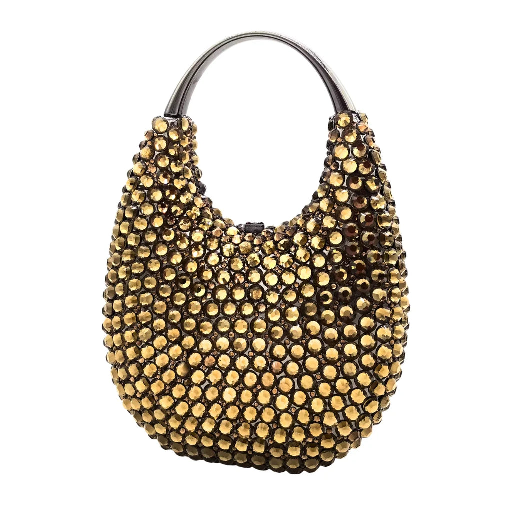 Evening Bag, Clutch, Luxury, 2023 - Crystal and Pearl Embellished Tote, Elegant Ladies Party Purse