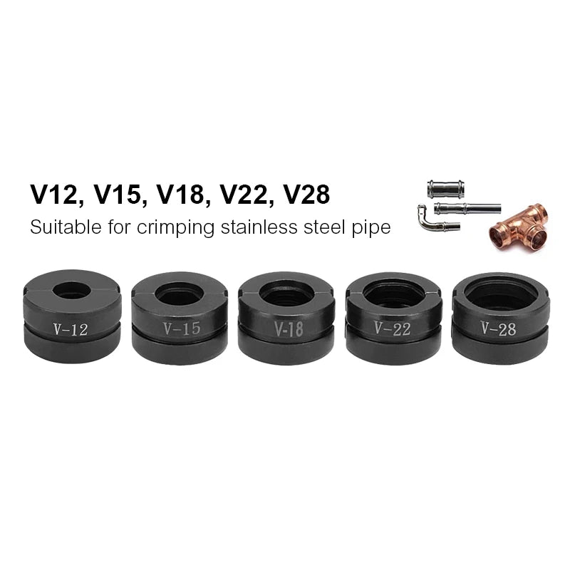 Kinds of Hydraulic Pipe Crimping Moulds TH, U Pipe Dies for Pex Fittings and V, M, VAU, VUS Pipe Dies for Copper Fittings