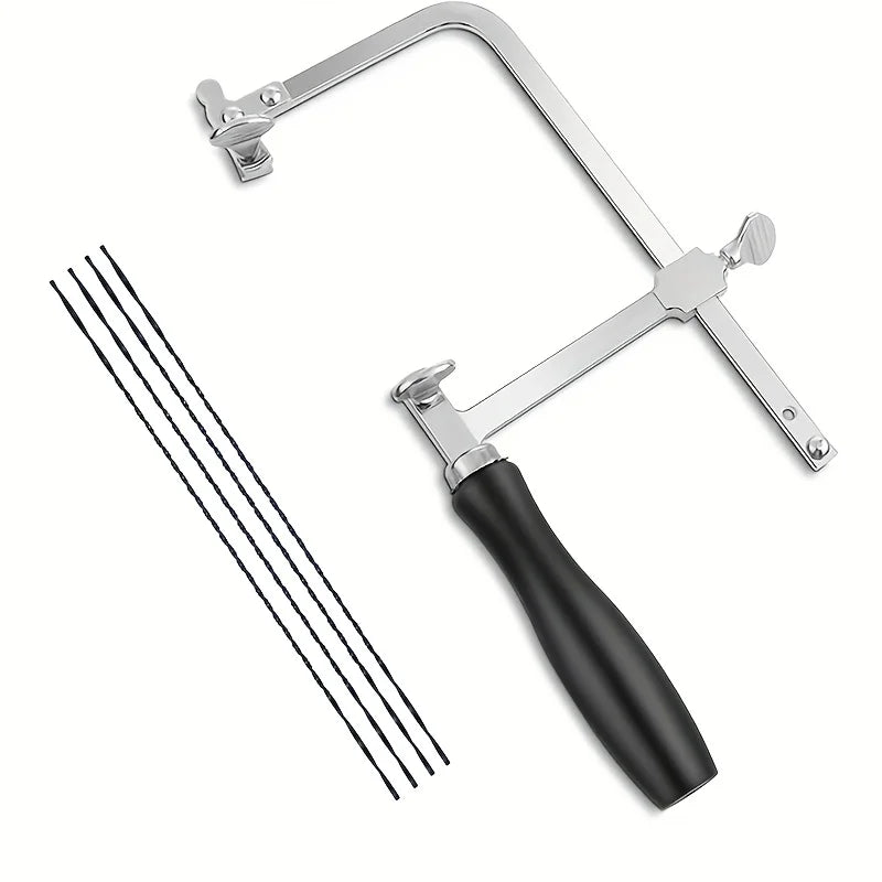 Professional Jeweler's Saw Set Saw Frame Adjustable Blades Bench Pin Clamp Set V-slot Bench Pin Jewelers Versatile Tool