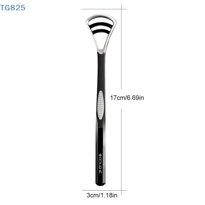 【AN】Dual Uses Tongue Scraper Cleaners Reusable Oral Health Cleaning Brush Hygiene Care Toothbrush Mouth Fresh Breath Scraping