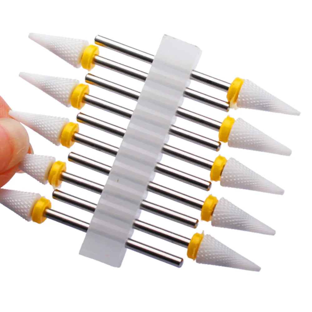 10pc Carbide Manicure Cutters Set Nail Drill Bits Gel Polish Remover Cutter Ceramic Strawberries for Nails Electric Files Tools