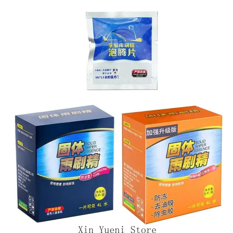 Very Concentrated Windshield Washer Tablets Fast Dissolving Long Lasting Small Storage For Car Glass Cleaning