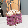 handmade Rhinestones Evening clutch Bag Purses and handbag luxury Designer shoulder bag Shiny Crystal Clutch purse bucket bag