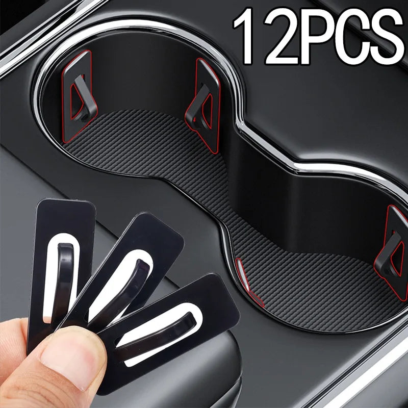 12~3pcs Car Cup Holder Fixing Clip Pad Limiter Universal Modification Storage Compartment Car Interior Console Slot Slip Limiter