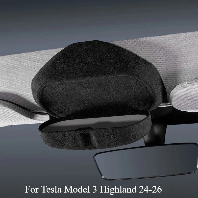 Car Sunglasses Case Glasses Storage Box Holder For Tesla Model 3 Highland 2023 For Model Y/3 Car Glasses Case Box Car Accessorie