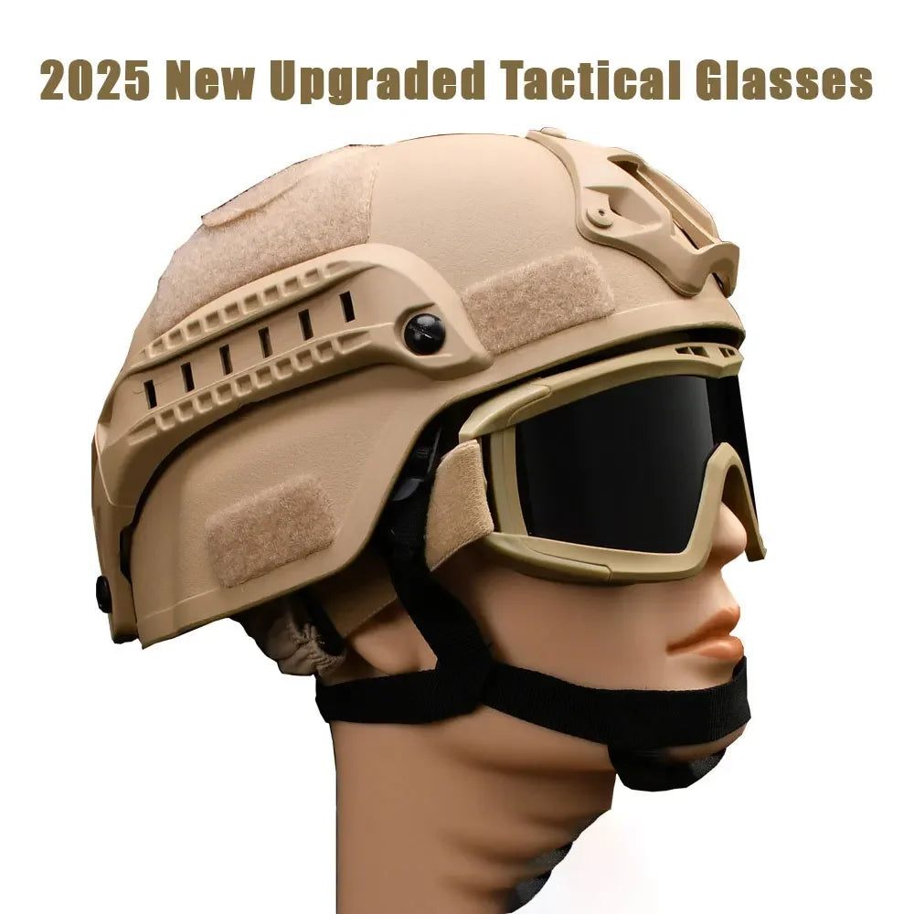 1Pair of Tactical Goggles Retro Cool Motorcycle Windproof Dustproof Safety Glasses for Outdoor Climbing Sport Protective Eyewear