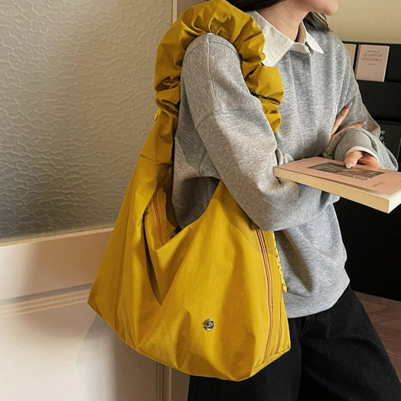 New Women Crossbody Bags Fashion Nylon Tote Shoulder Bag Large Capacity Lazy Style Korean Version Texture Casual Bags for Travel
