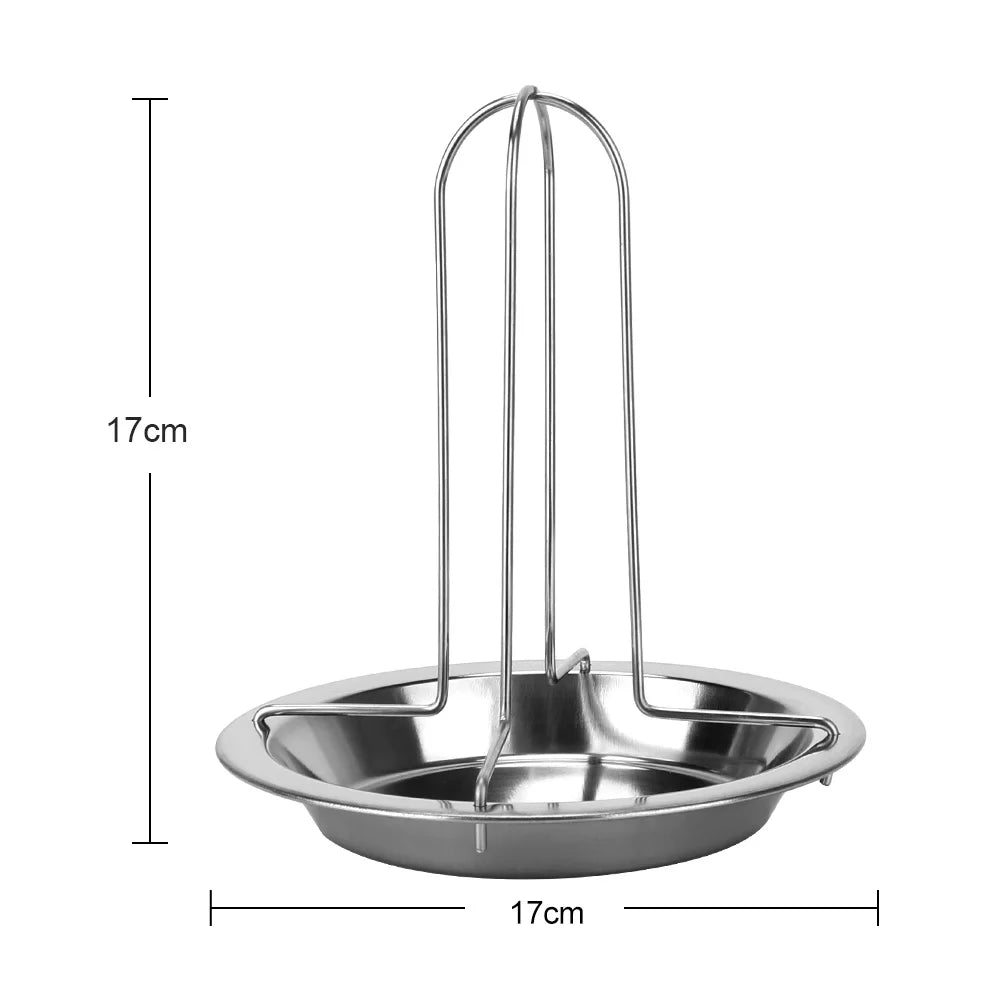Non-stick Carbon Steel Chicken Roaster Rack Roasting Grill Stand Grilled Chicken Plate Kitchen Outdoor BBQ Tools