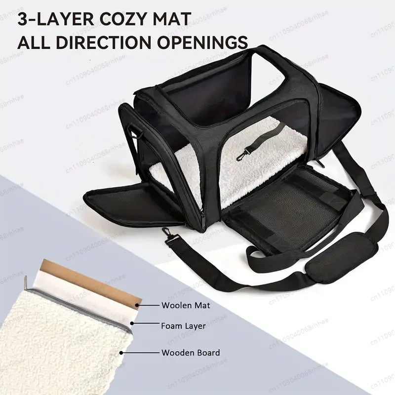 Cat bag for outdoor activities, portable and breathable pet bag for small dogs, cat bag for outdoor travel
