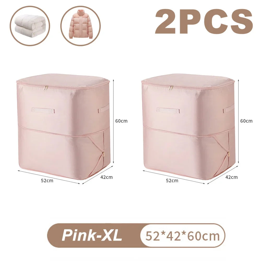 Large Compression Bag Quilt Clothes Closet Cabinet Organizer Storagepouch Ultra Space Saving Self Compression Organizer