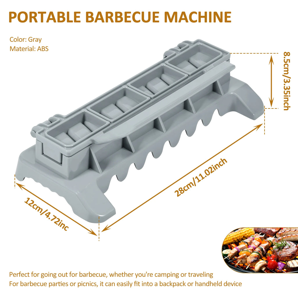 Kebab Maker, Easy Kebab Maker Press Machine, Barbecue Skewer Maker, Grill Reusable Manual BBQ Kebab Mould Utensils
