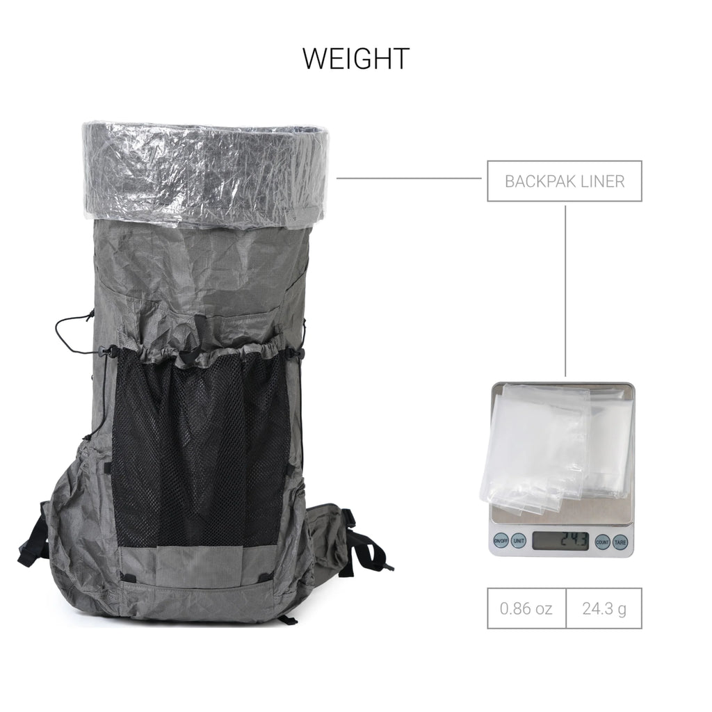 [HODR] Ultralight Pack Liner Polycro Bag Packing Waterproof Ultralight Backpack for Hiking Trekking UL Lightweight Gear