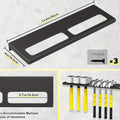 Metal Tool Organizer Wall Mount for Storage of Screwdrivers, Pliers, Hammers, and Wrenches in Workshop