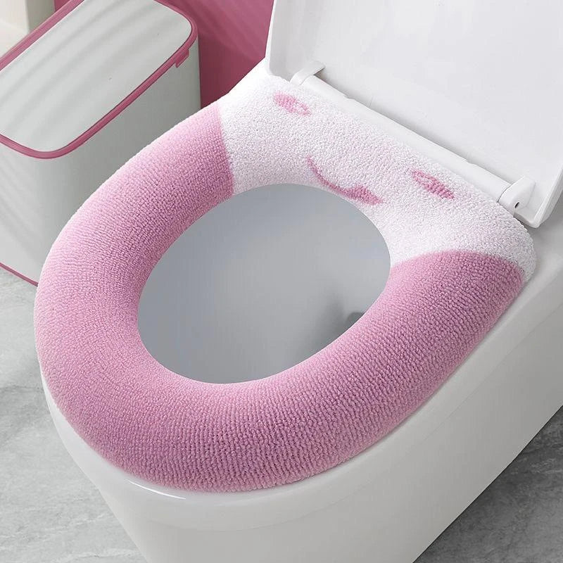 1Pcs Soft Warmer Washable Mat Cover Pad Cushion Seat Bathroom Toilet Seat Cover