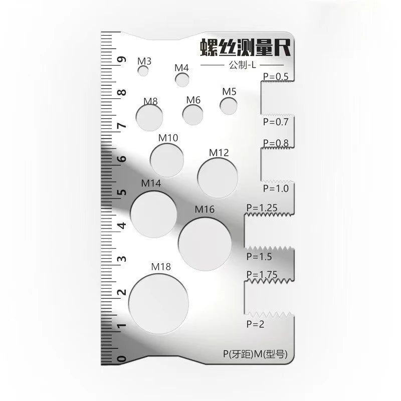 High-Accuracy Industry Standard Pitch Gauge, Ideal for Measuring Bolt, Nut, Screw Thread