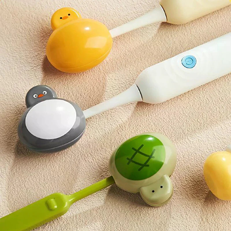 Portable Toothbrush Head Cover Dustproof Protective Cap Plastic Clip For Household Travel Bathroom