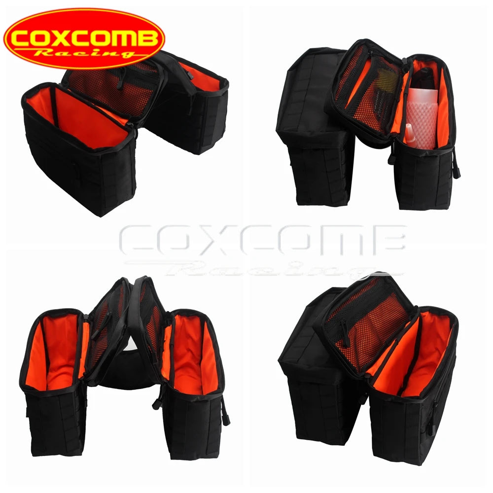 Motorcycle Saddlebag Luggage Tail Side Black Luggage Saddle Bags For Harley Softail Sportster Dyna FXR Custom Touring Club Style