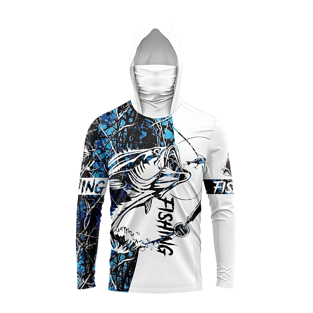 2026 New Model UV-Resistant Fishing Shirt with Long Sleeves and Hooded Collar - UV-Resistant Fishing Mask Clothing