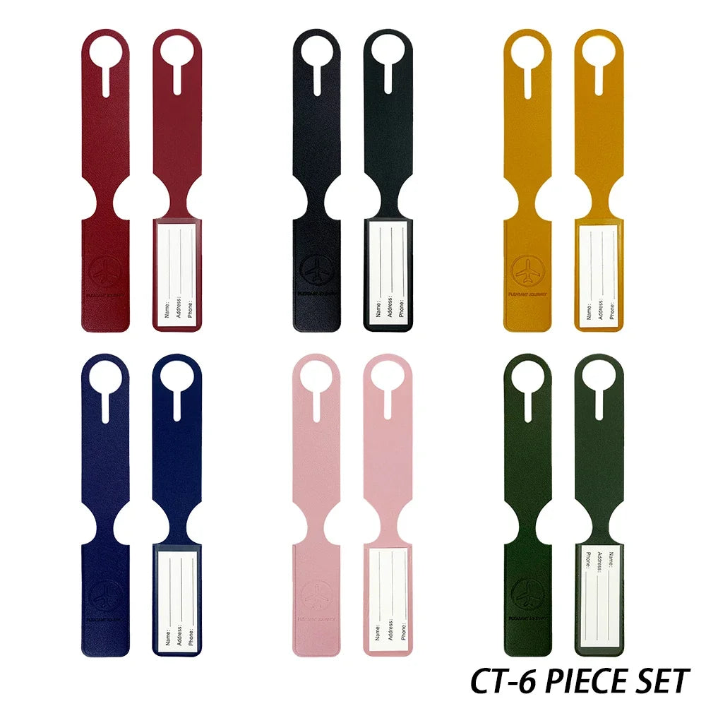 Long-Strap Durable PU Luggage Tag for Air Travel – Quick Baggage Identification, Writeable ID Card Slot & Tear-Resistant Design