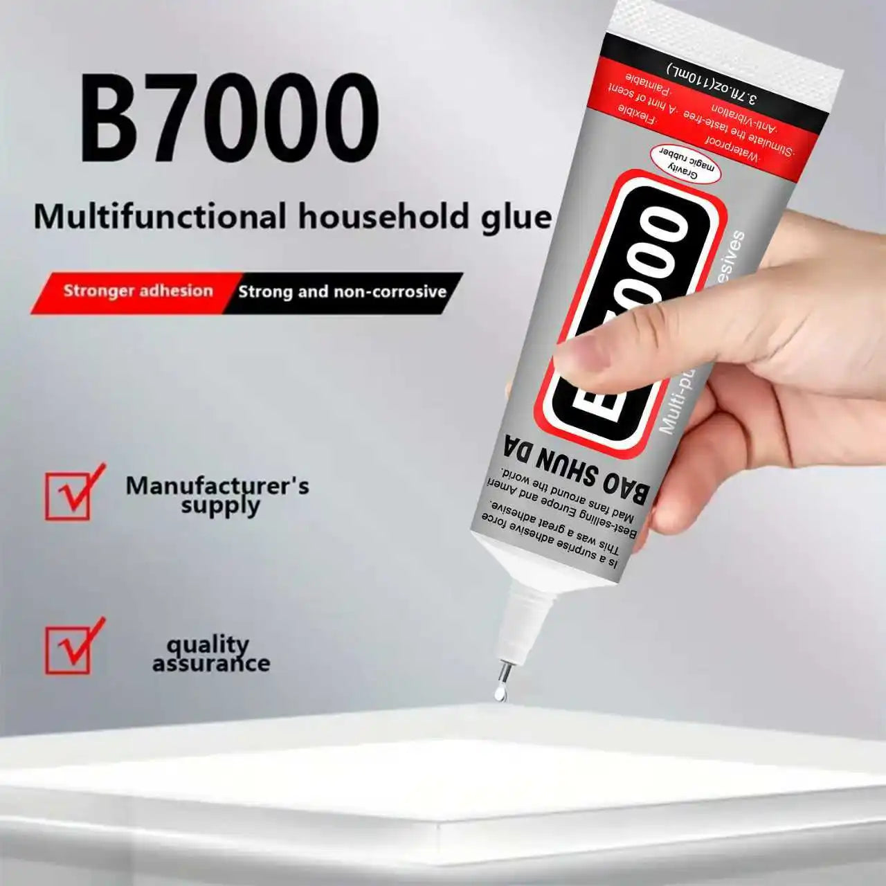 B-7000 Glue Edge Sealant Adhesive for Curved Screen Back Cover Special Waterproof Press-Screen Repair Edge Soft Glue General