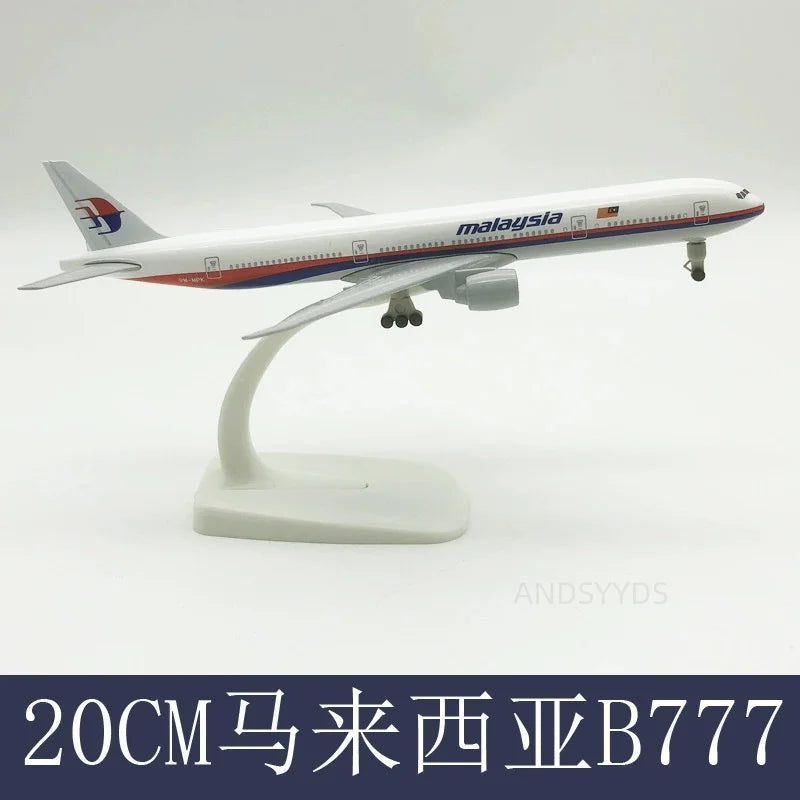 Toys Diecast Alloy 20cm Airplane B777 Series Airways Plane Model With Base Adult/Children Enthusiast Gift Ornament