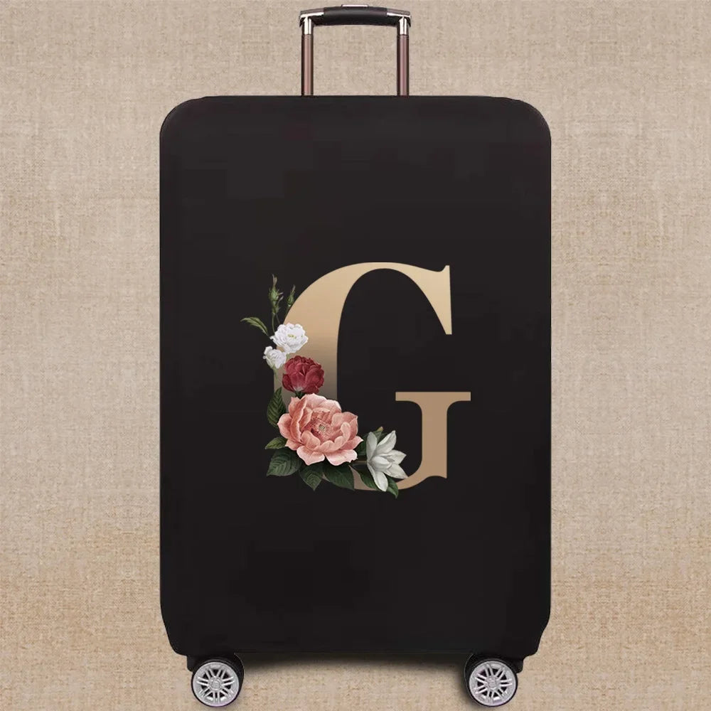 Luggage Covers 18-32 Protector Travel Luggage Suitcase Protective Cover gold letter series Stretch Dust Cover Travel Accessories