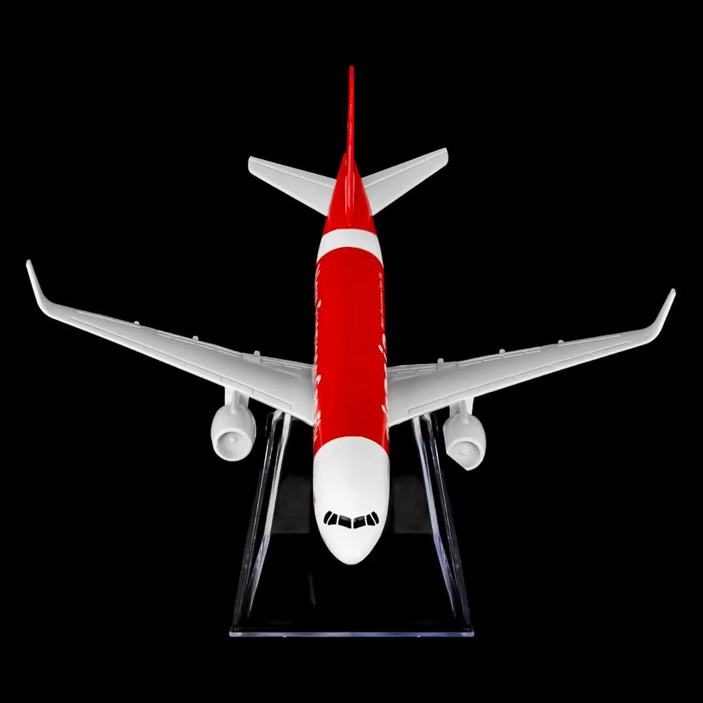 1/400 Scale Air Asia A320 16cm Metal Diecast Airplane Model Toy Kit with Stand for Collections and Displays or Boys Gift