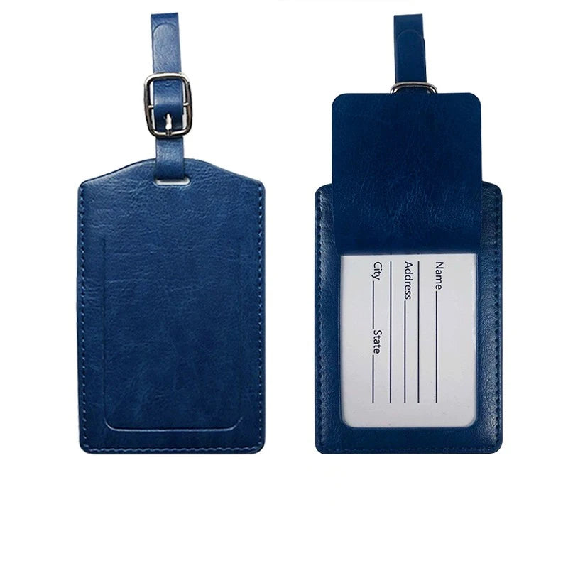 Customized Initials Baggage Tag Travel Business Luggage Tag Thickened Pu Leather Boarding Pass Flap Suitcase Tag Wedding Gift