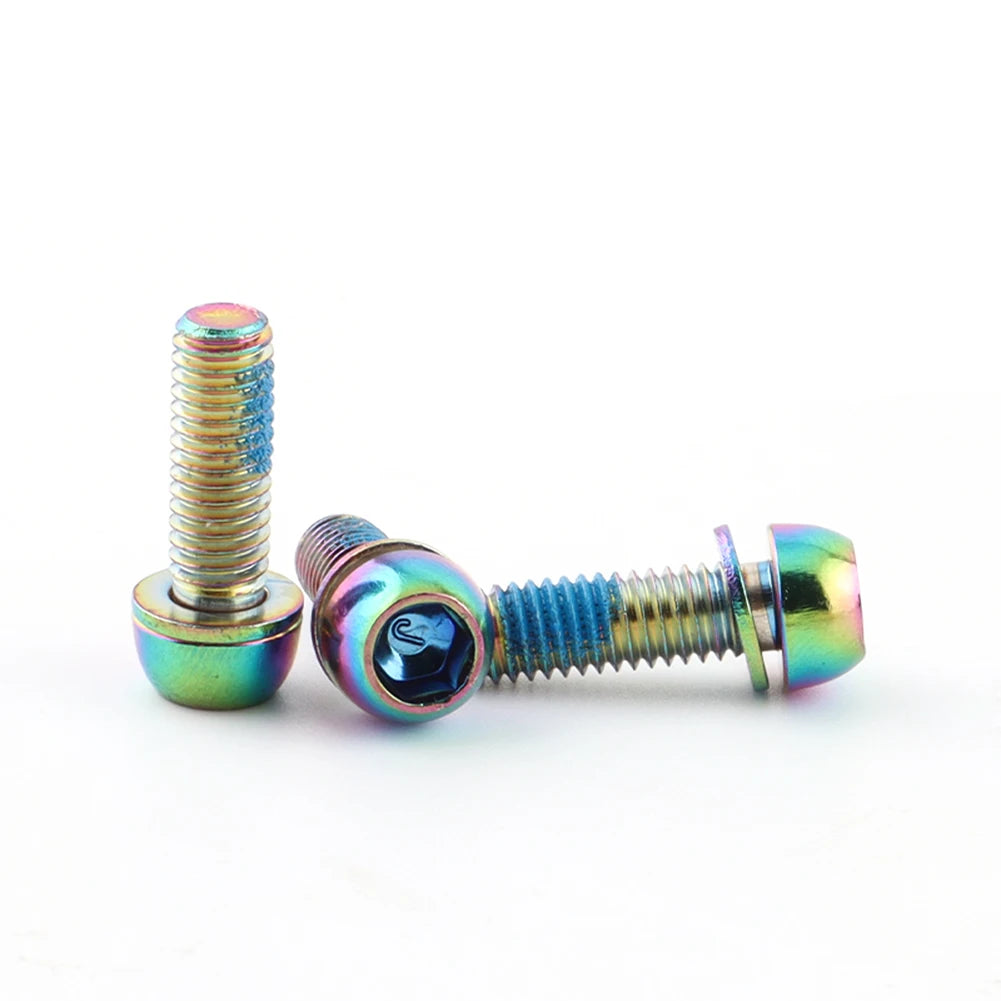 6Pcs M6x17mm Bike Crank Caliper Handlebar Stem Fixing Screws MTB Road Bike Brake Caliper Screws Bicycles Riding Accessories