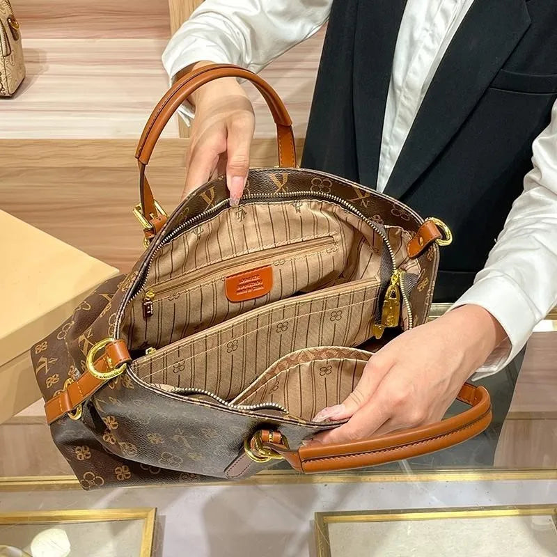 Ladies' light luxury handbag 2025 new high-end designer fashion retro handbag shoulder bag large capacity crossbody bag tote bag