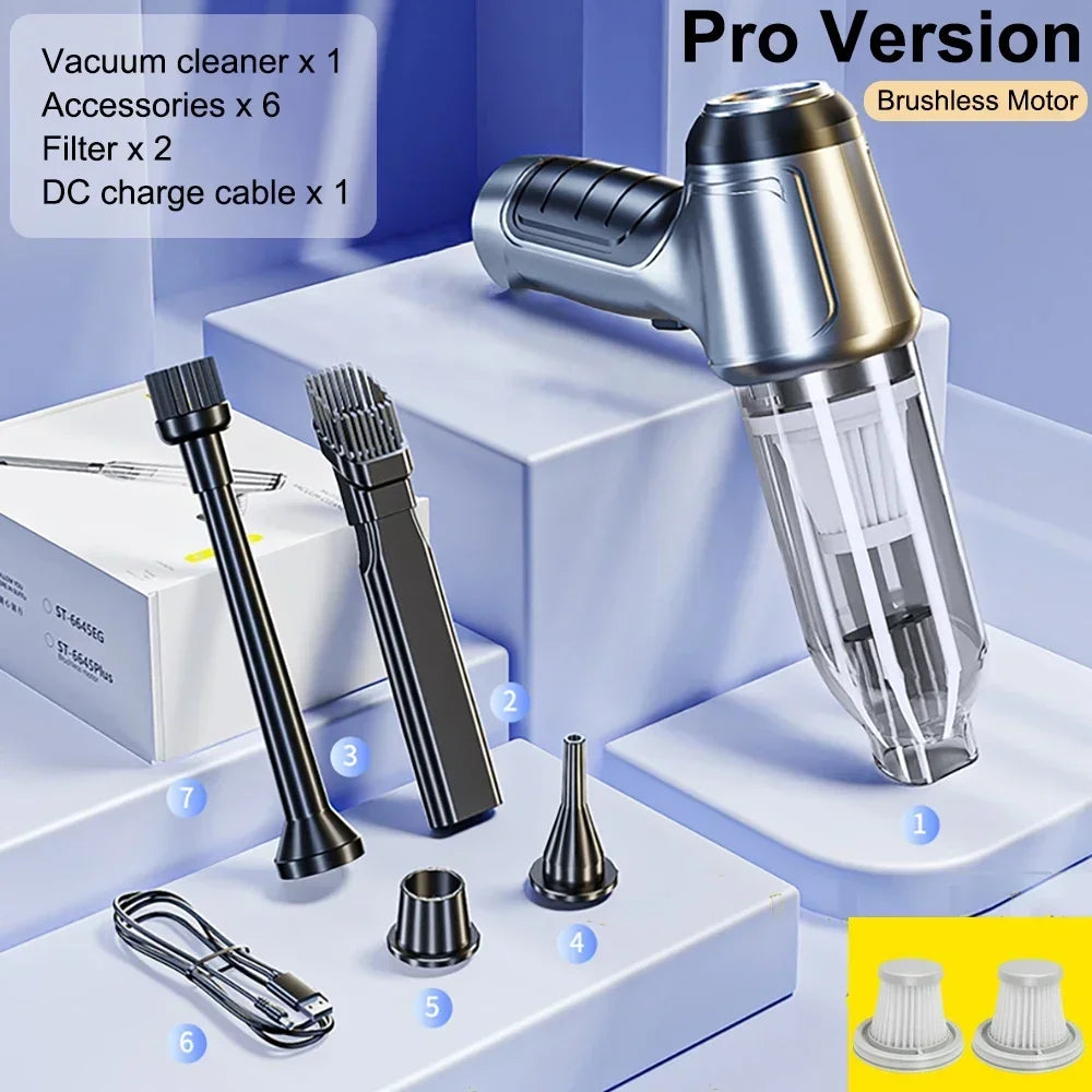 Car Vacuum Cleaner Wireless Vacuum Cleaner Duster Handheld Vacuum Pump For Home Portable Cordless Strong Suction Car Cleaner