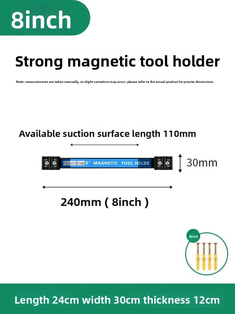 8/12/18/24 inch Magnetic Tool Holder Heavy Duty Tool Bar,Space Saving Metal Organizer Rack Tool for Workshop Garage Home