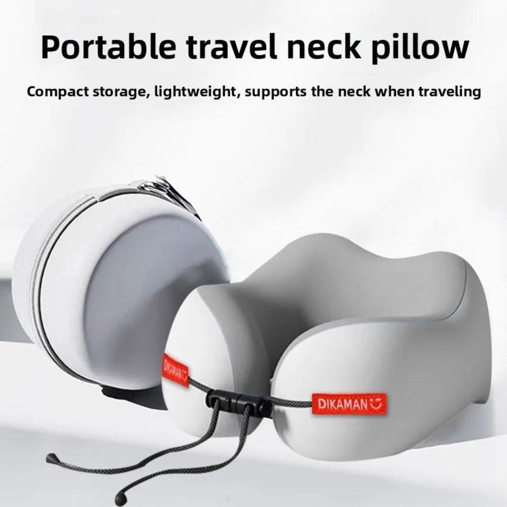 Portable U-shaped Pillow Press-inflatable Ergonomic Travel Pillow Double Hump Design Cervical Pillow