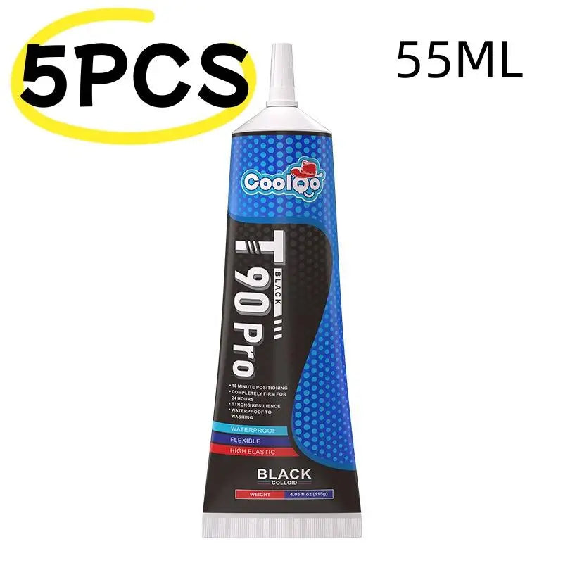 1/5Pcs 18ml 55ml Speaker Repair Glue Strong Adhesive Black for Foam Side Dust Cap Rubber Edge Cone Basin Loudspeaker Repair