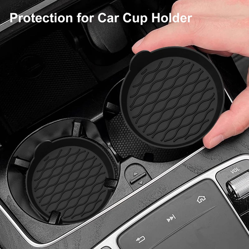 1pcs Car Cup Holder Coaster Silicone Cup Holder Insert Universal Non-Slip Cup Holders Car Accessories Interior Silent Cup Pad