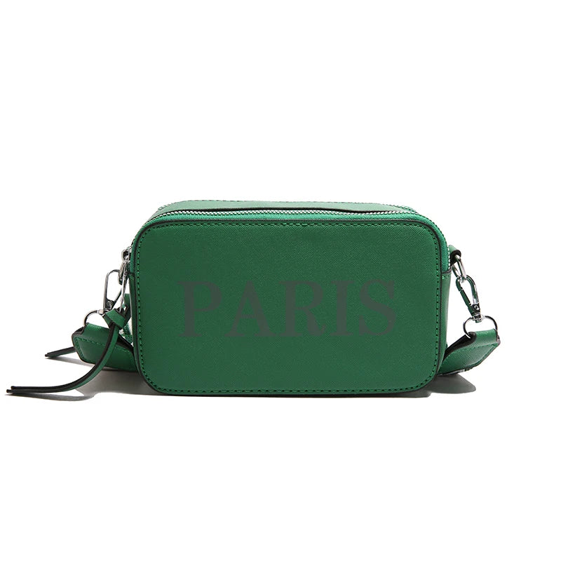 Women's simple and versatile textured shoulder messenger bag European and American retro casual commuter camera bag