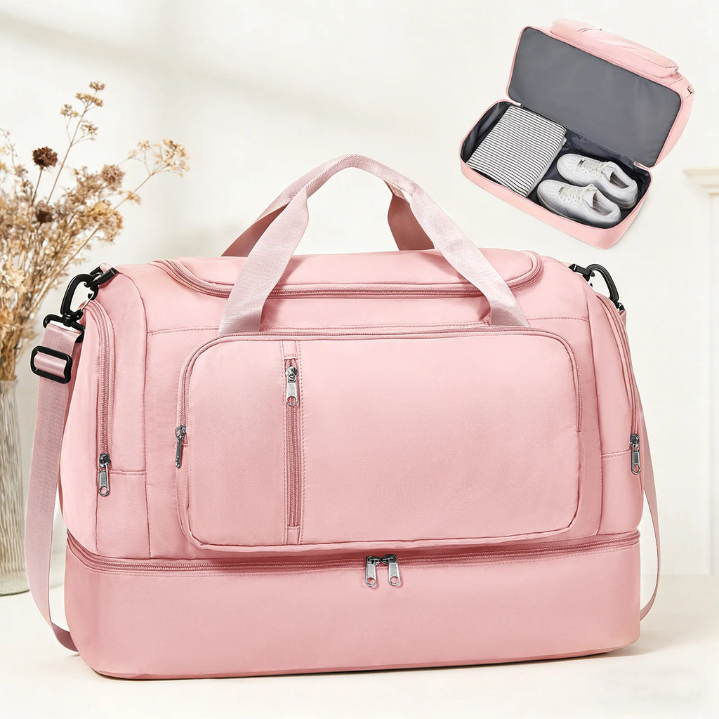 Large Capacity Travel Bags Hand Luggage Bag Sports Shoulder Crossbody Backpack, Short Distance Package Bags，Clothing Storage Bag