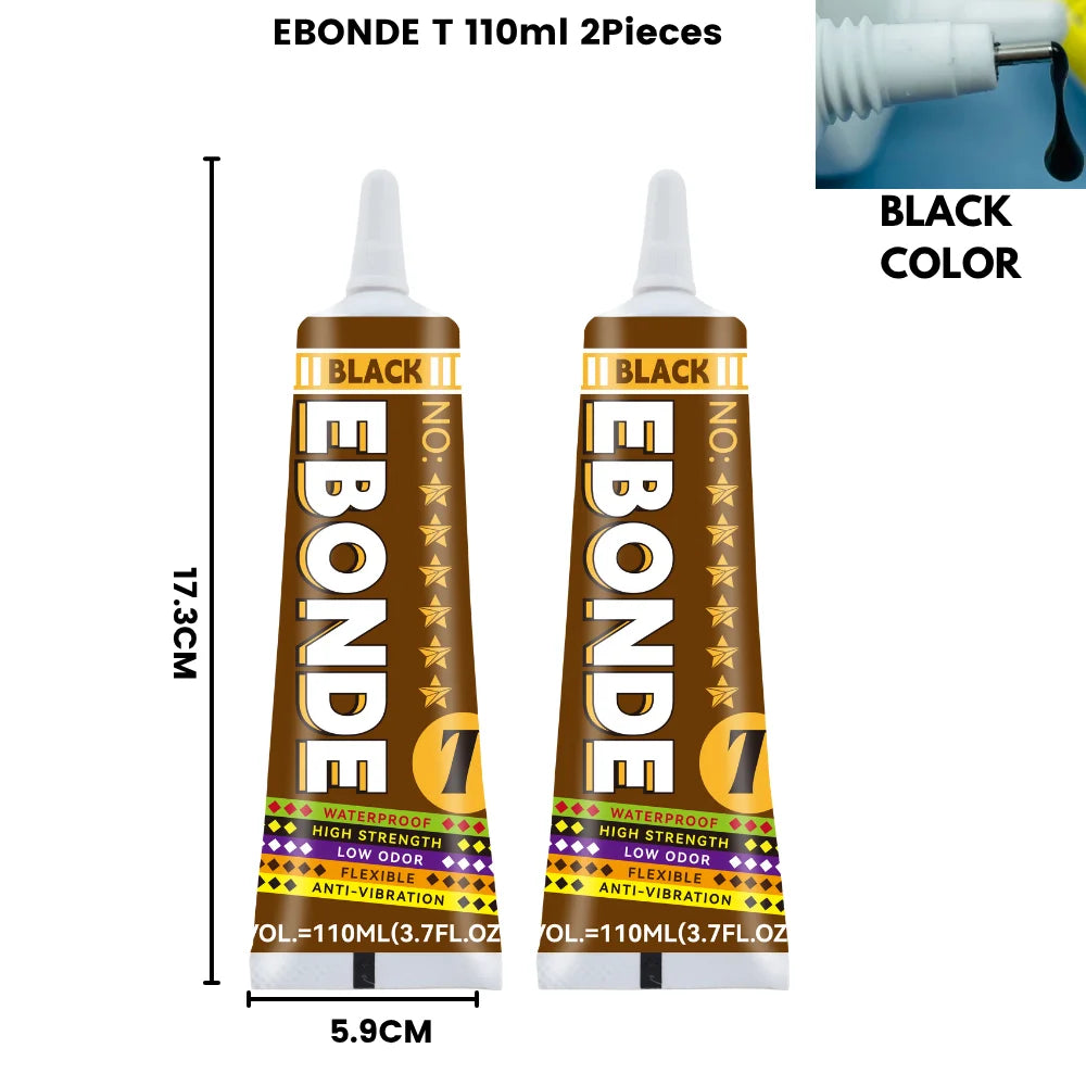 PP PE Plastic Bonding Glue Black & Transparent Super Strong Adhesive for Polypropylene, Polyethylene, ABS, PVC, PMMA, EVA Sponge