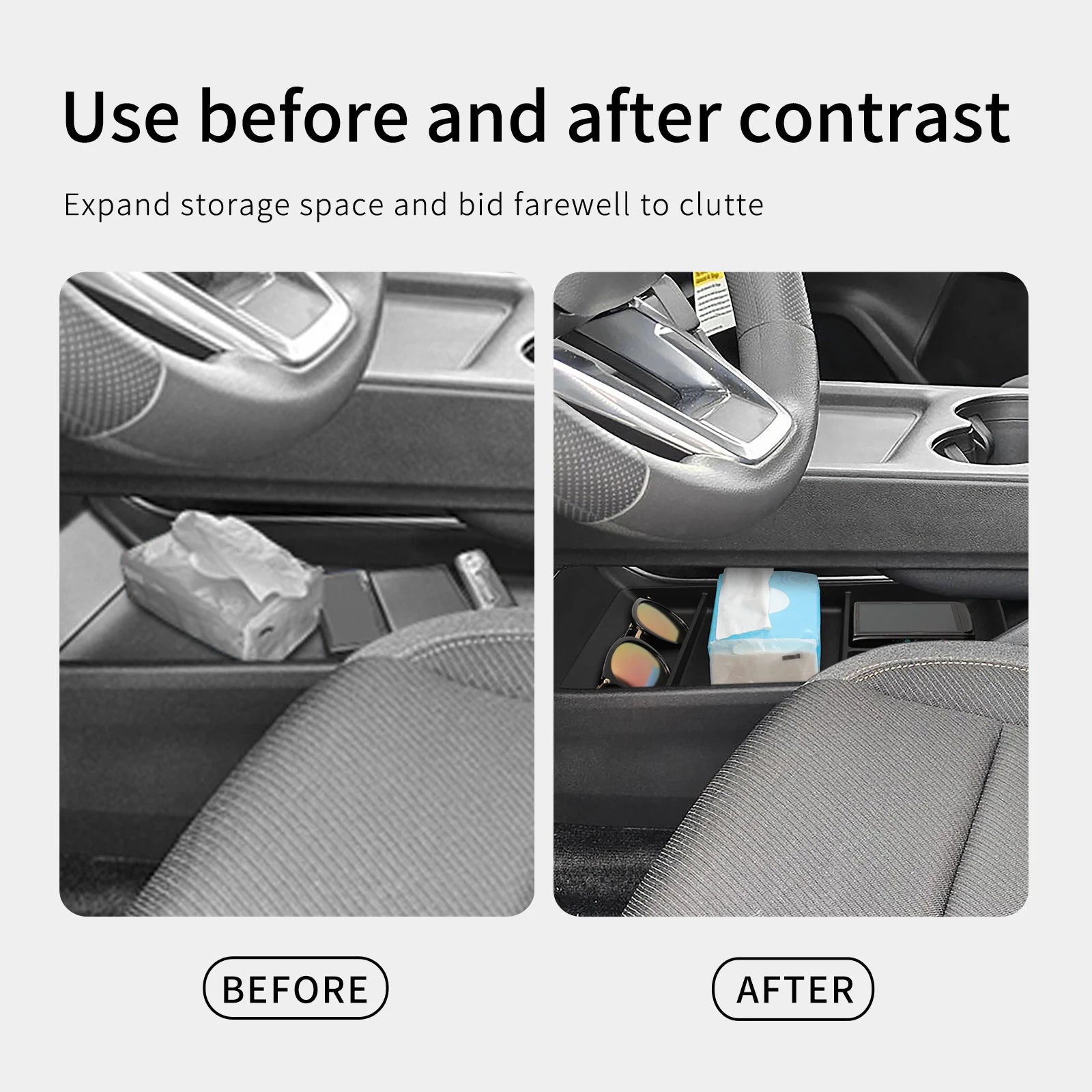 for Honda Prologue/Acura ZDX 2024 Car Storage Box Center Console Lower Layer Storage Box Organizer Tray Interior Accessories