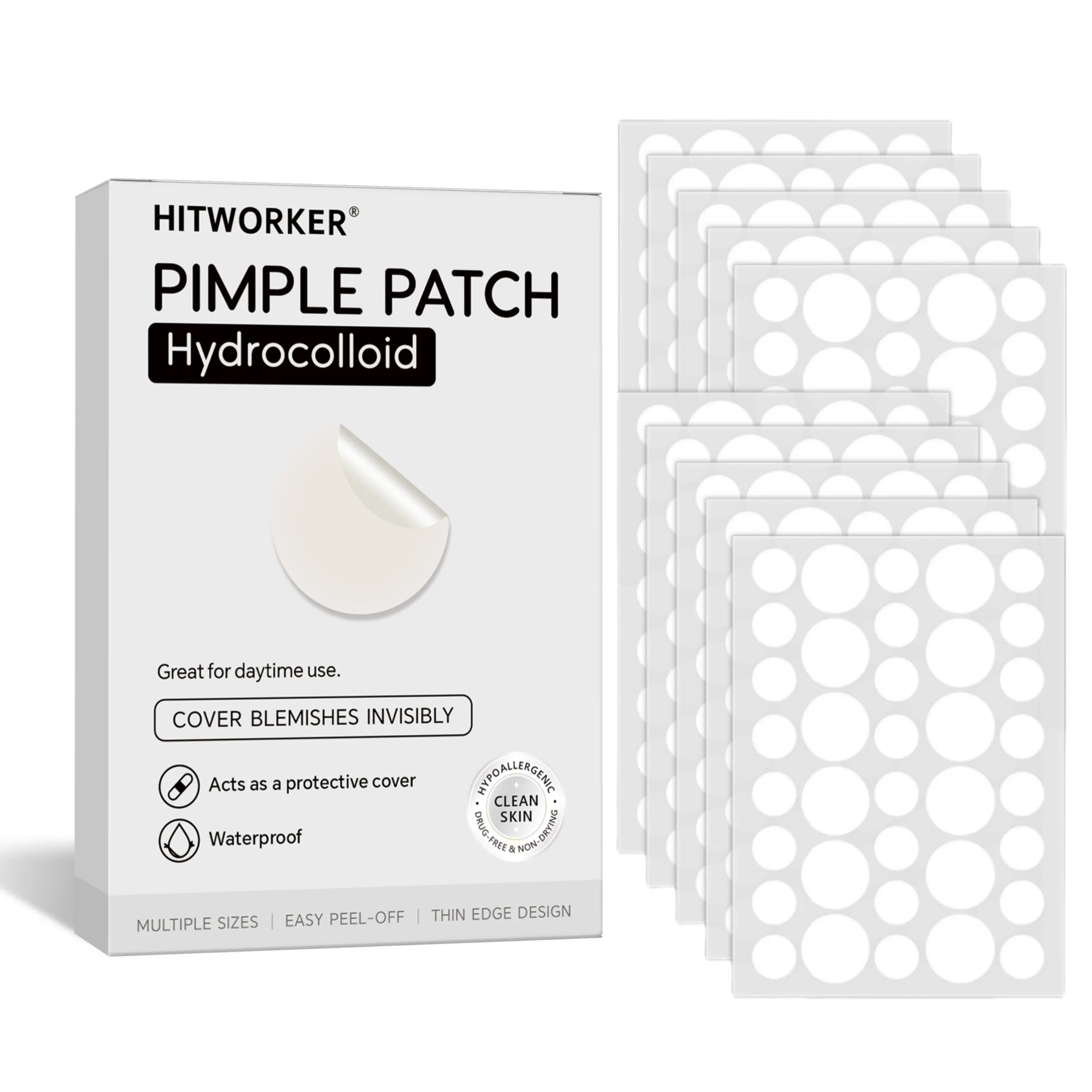 360pcs Face Acne Patch Invisible Skin Care Pimple Acne Patches Anti-inflammatory Healing Absorbing Spot Sticker Covering Acne