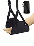 Portable Adjustable Footrest Hammock for Airplane Travel Long Flight Bus Train Office Travel Accessories for Leg Rest Foot Sling