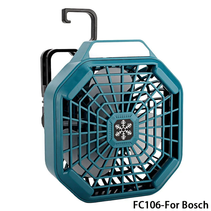 Multifunctional Lighting Fan For Bosch With 14.4-18V Lithium Battery With 3W Lamp FC103 FC104 FC105 FC106 FC107 FC108 Household