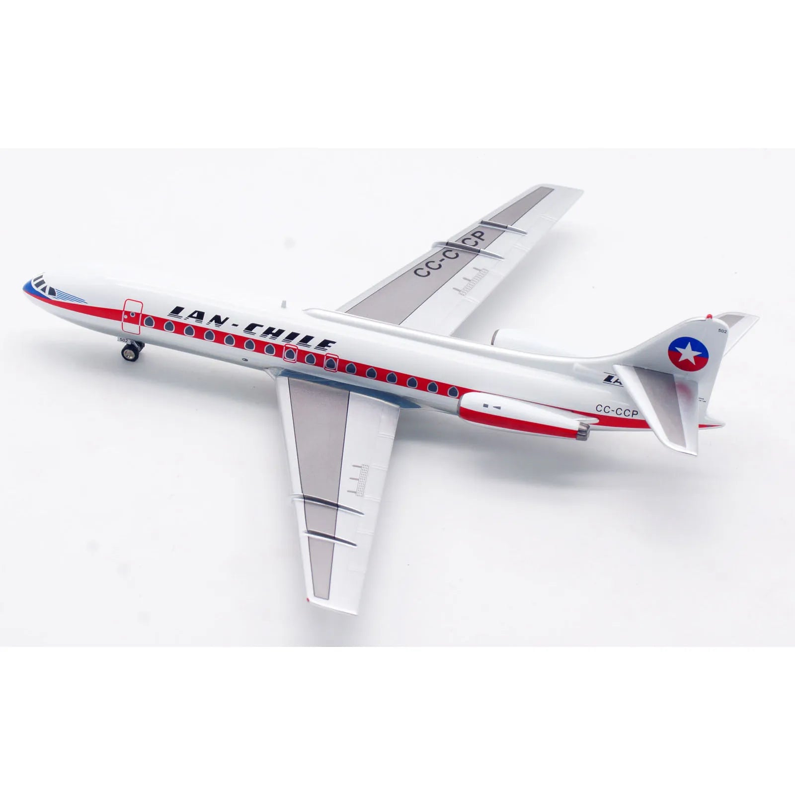 IF210LA1023P Alloy Collectible Plane Gift INFLIGHT 1:200 Lan Chile Sud SE-210 Caravelle III Diecast Aircraft Jet Model CC-CCP
