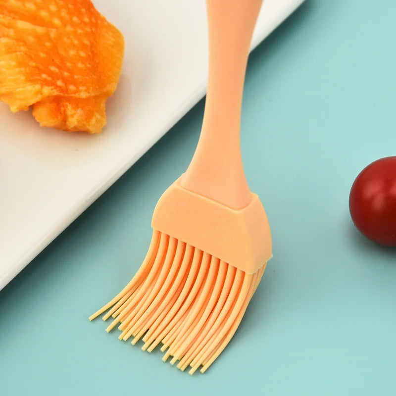 【Silicone Oil Brush Barbecue Basting Brush Seasoning Sauce Cake Bread Butter Egg Heat Resistant Kitchen Baking Cooking Tool】