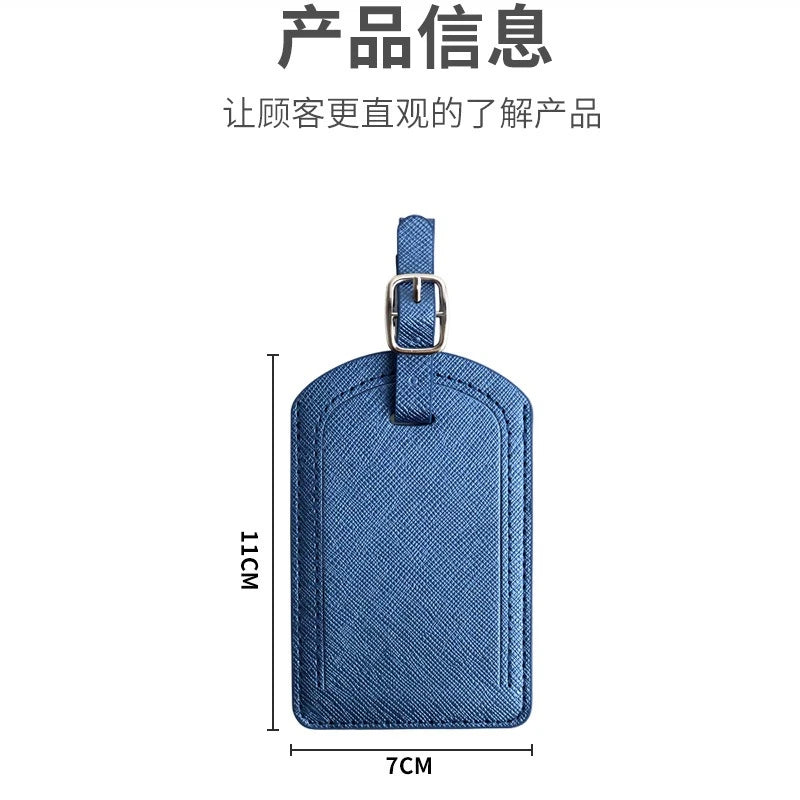 Leather Luggage Tag Baggage Boarding Bag Tag Suitcase Tag Luggage Bag Tags Name ID Address Label Luggage Tags Travel Accessories