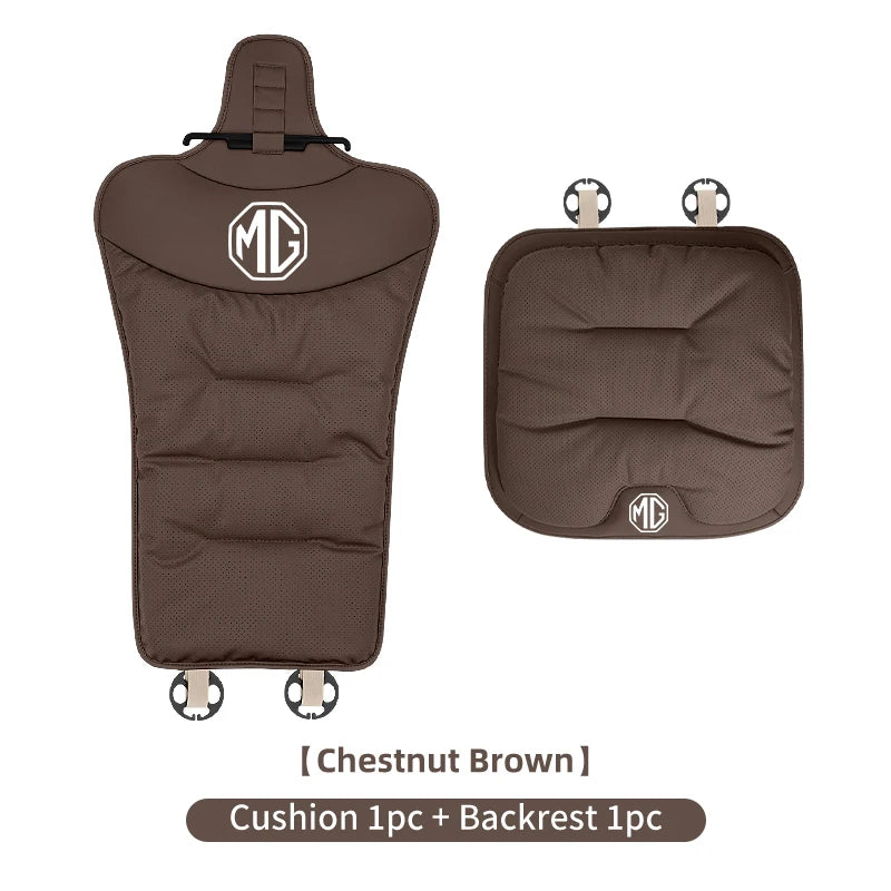 Car Velvet Cushion Leather Backrest Waist Pad Protector Cover Accessories For Morris Garages MG 3 5 6 7 HS ZS GS Hector TF GT ZR